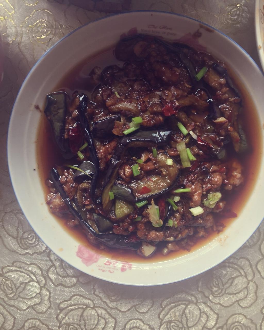 红烧肉沫茄子