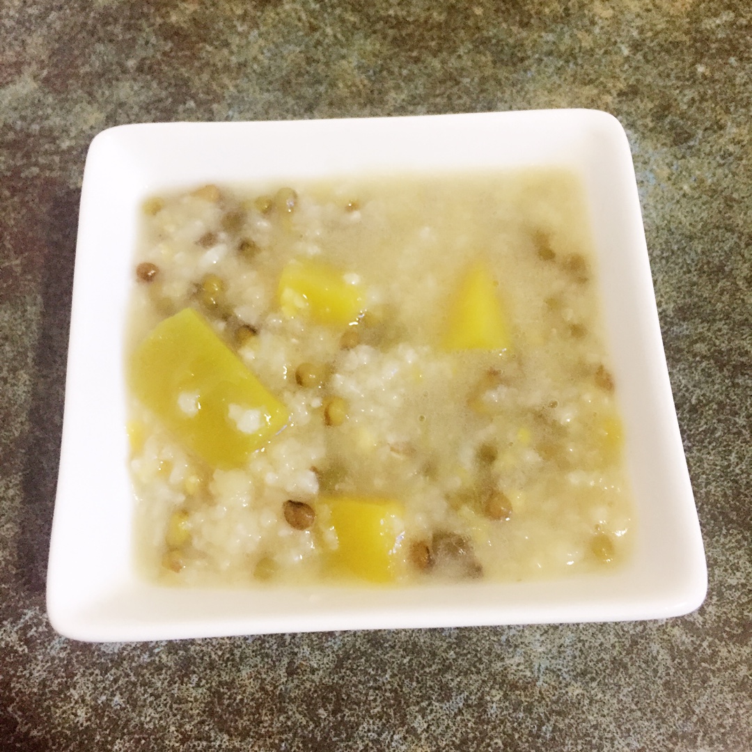 南瓜绿豆粥