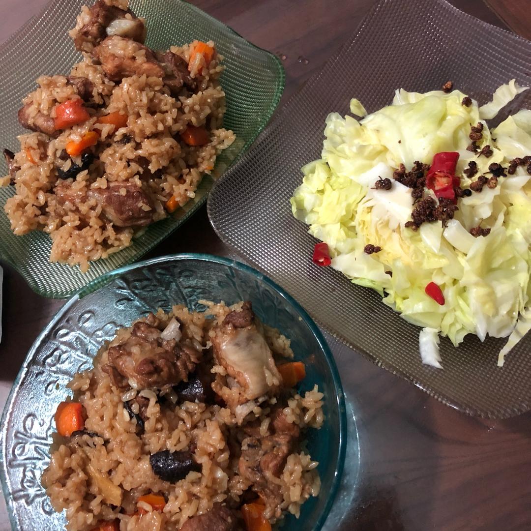 喷香排骨焖饭（爆好吃）