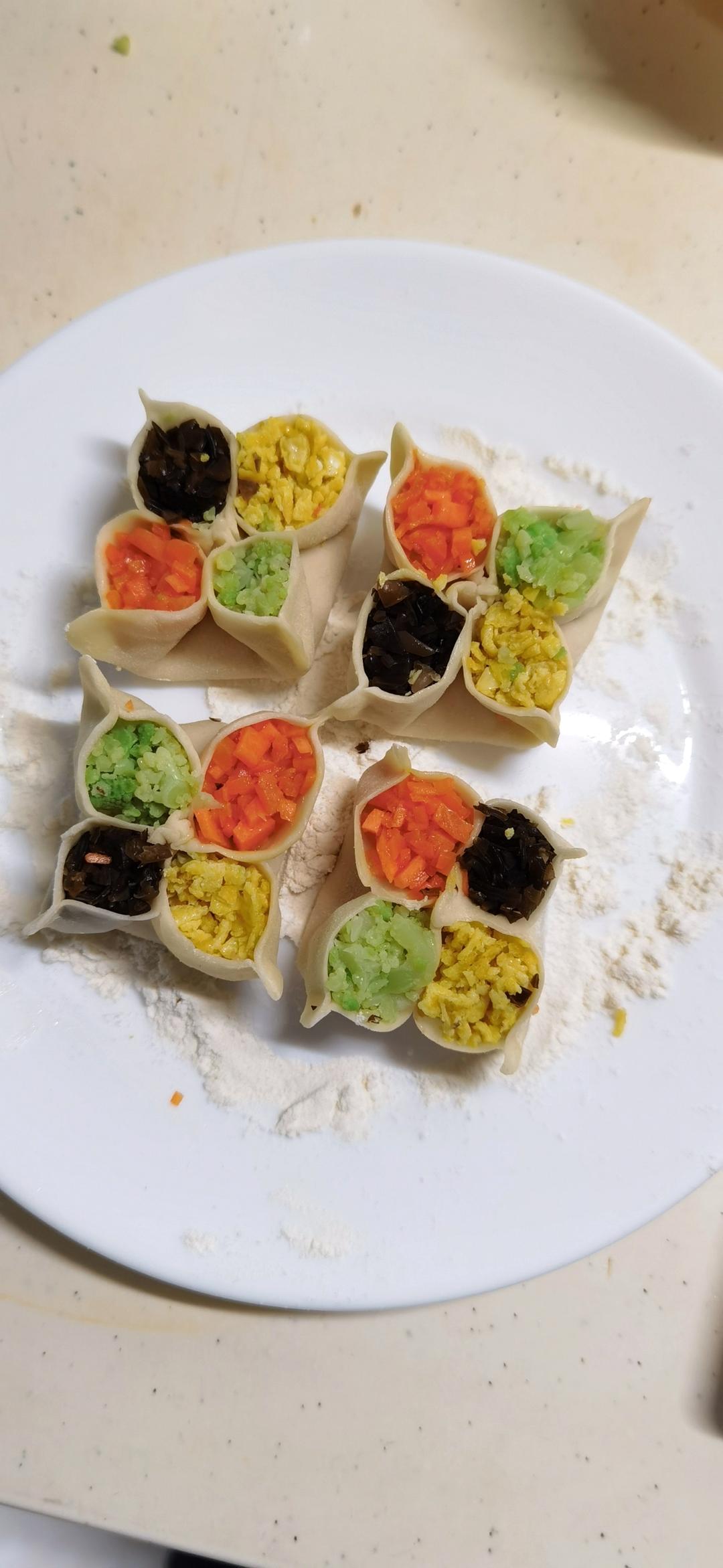 花色蒸饺 四喜饺🥟一品饺 附视屏