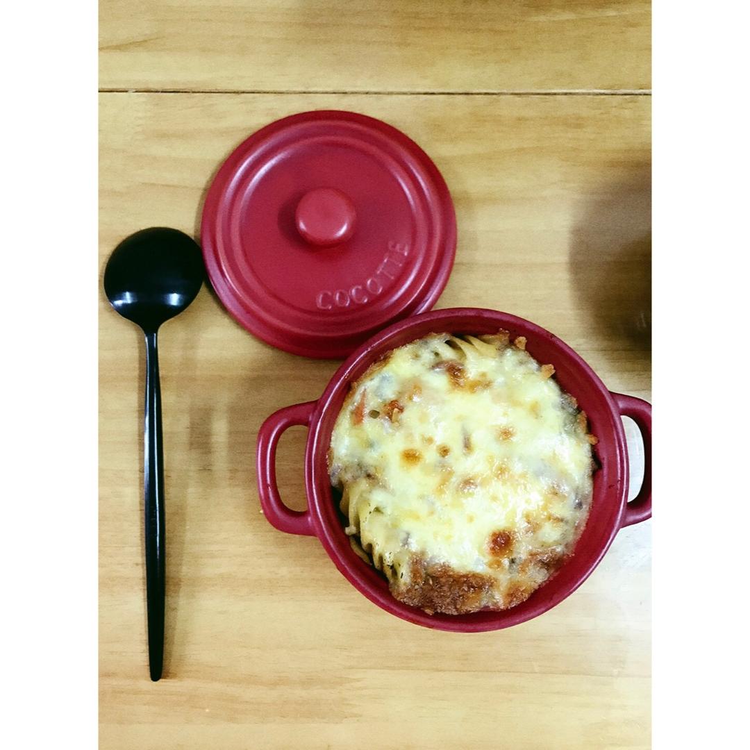 鲜虾培根芝士焗饭