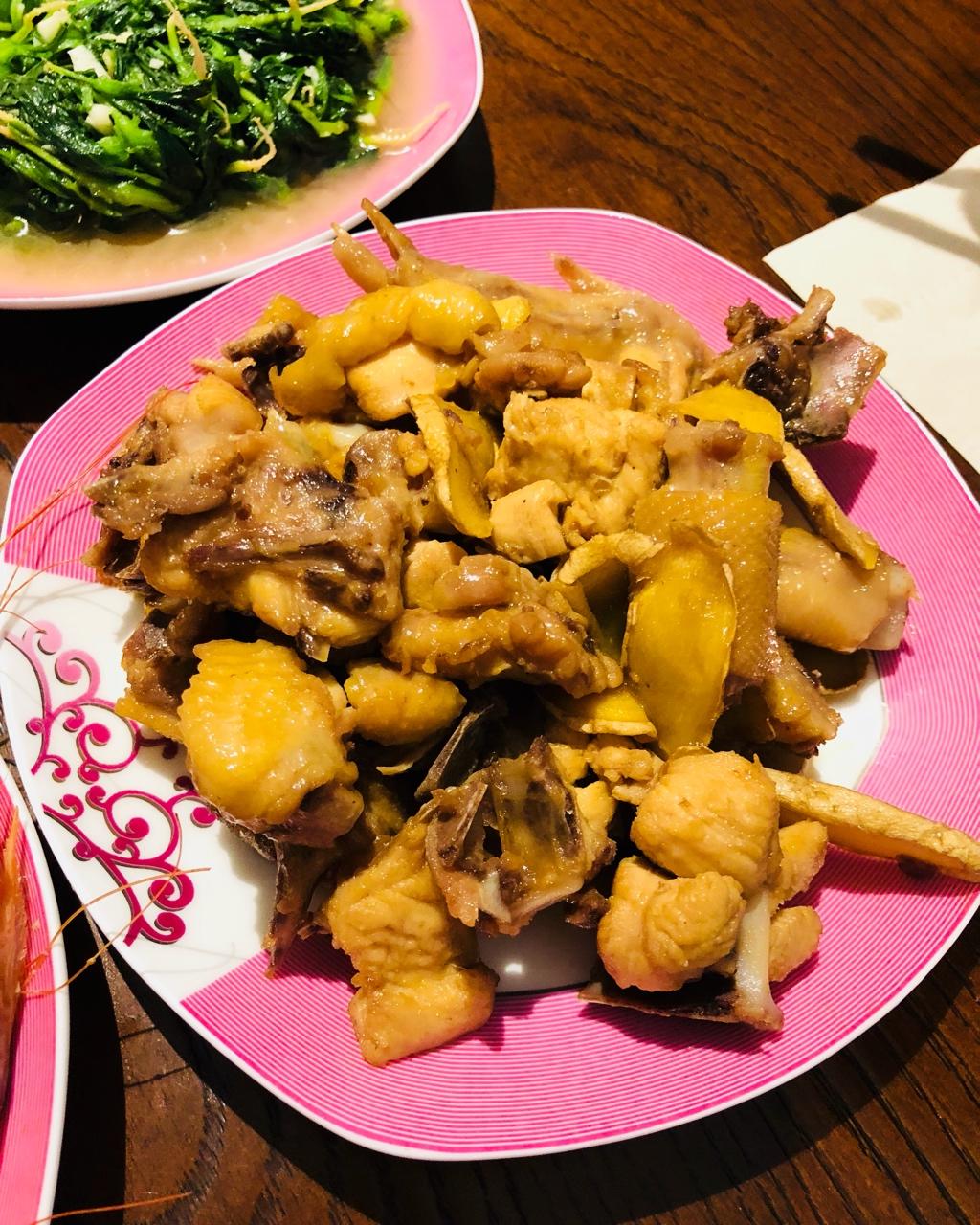 麻油沙姜鸡（中餐厅菜单）