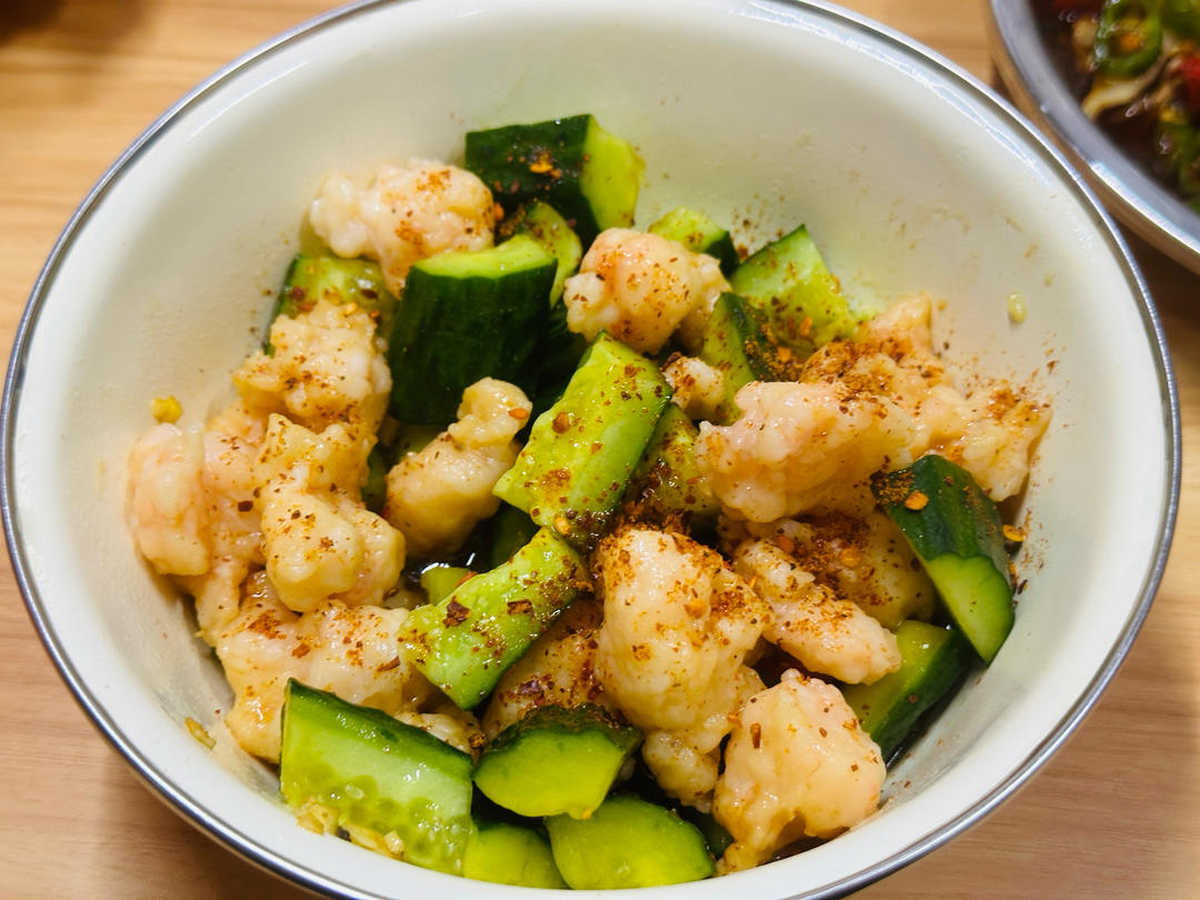 减脂餐l黄瓜凉拌虾滑🍤
