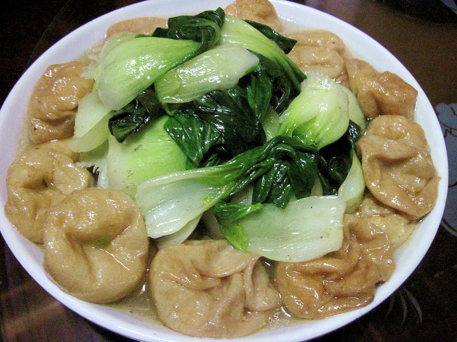 耶达达做的青菜炒面筋