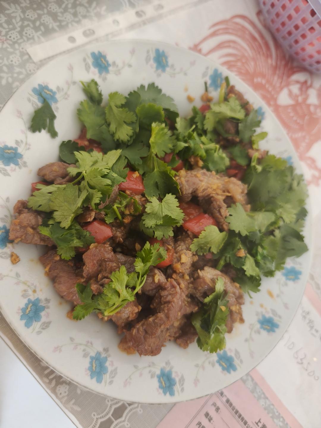 香菜炒牛肉
