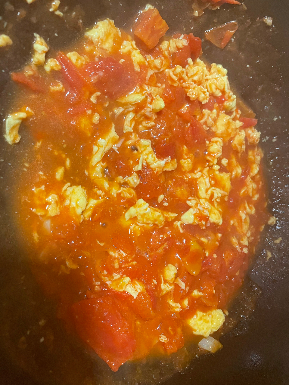 番茄炒鸡蛋（超浓的番茄味）