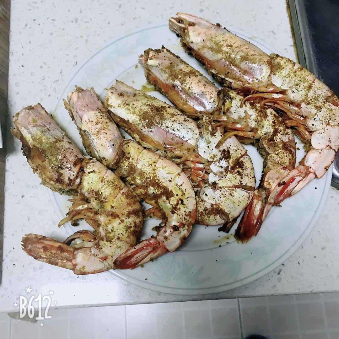 盐烤阿根廷红虾