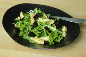 和风沙拉（海苔腐皮水菜沙拉）的做法 步骤3