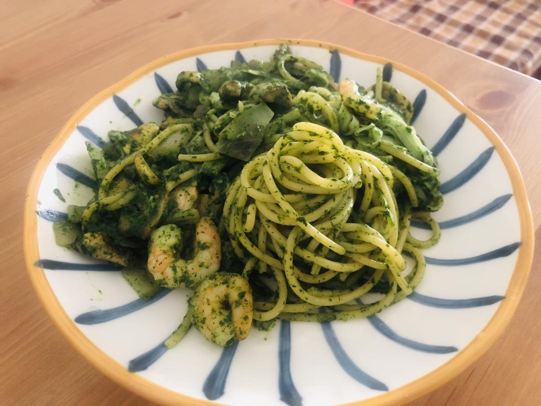 健康低卡吃意面——菠菜意大利面