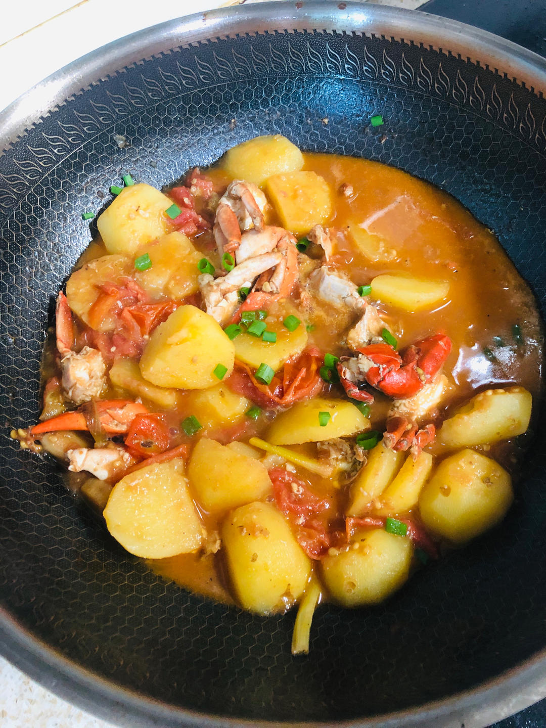 青蟹 土豆番茄 浓汤#中餐 汤类