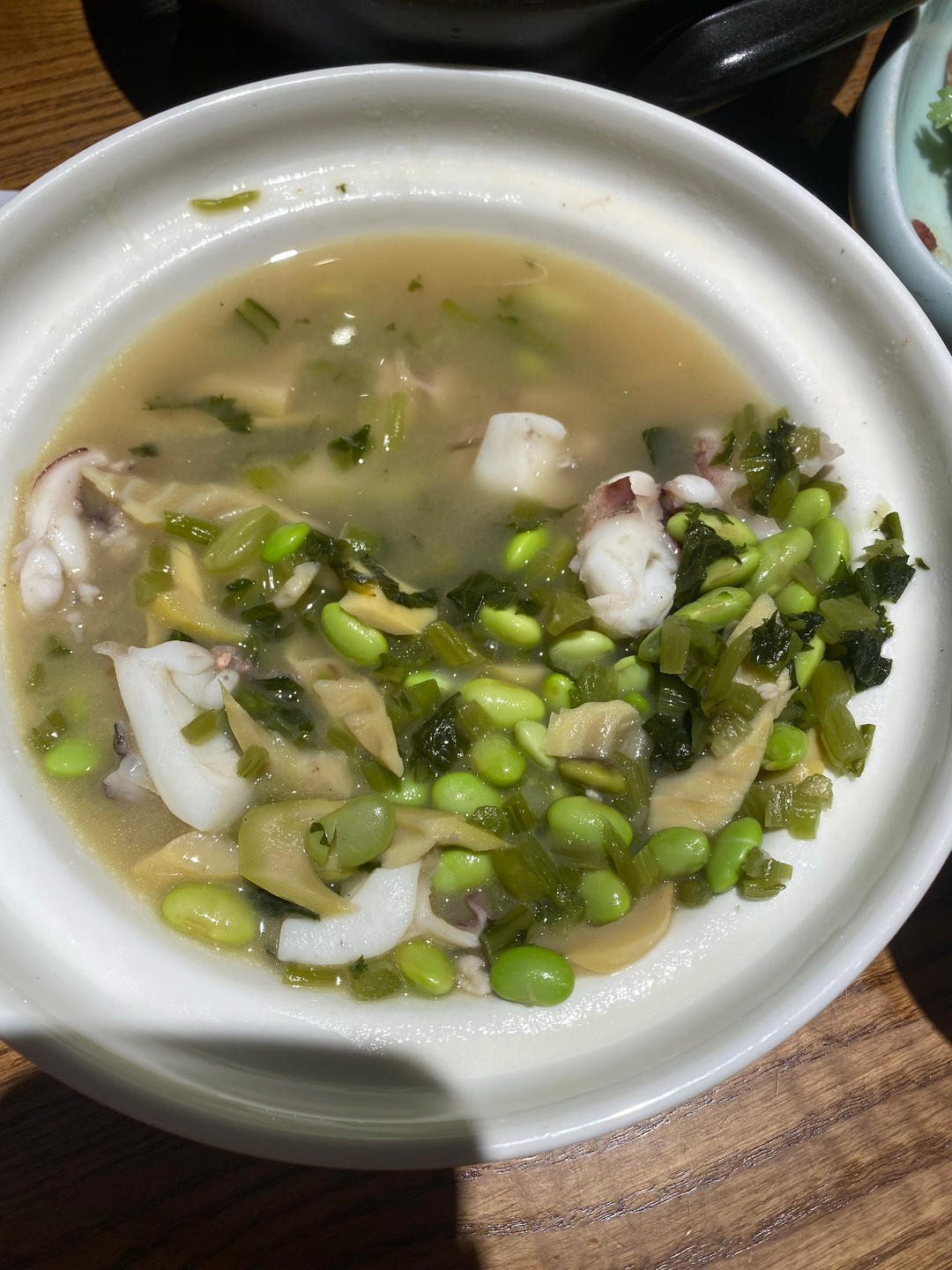 墨鱼雪菜毛豆笋