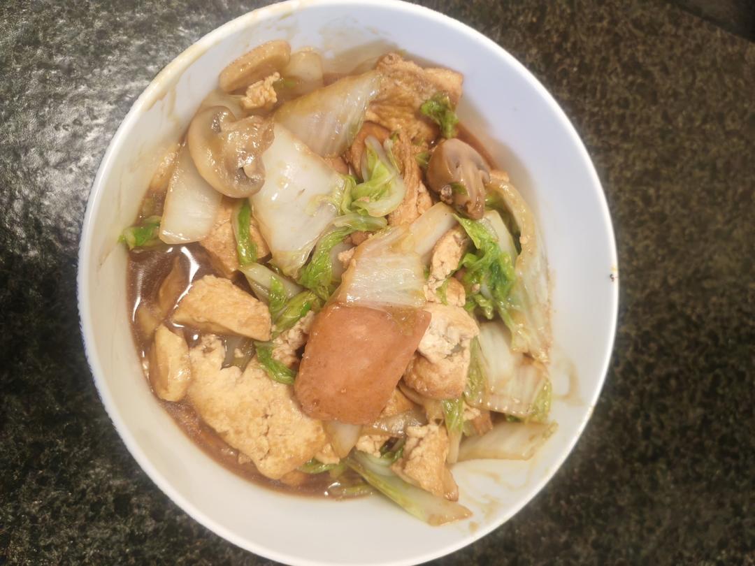 给肉都不换白菜豆腐煲