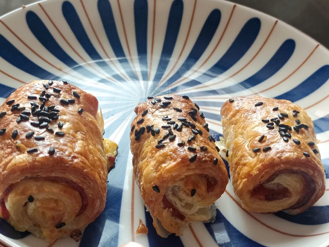 快手早餐培根卷（手抓饼版）