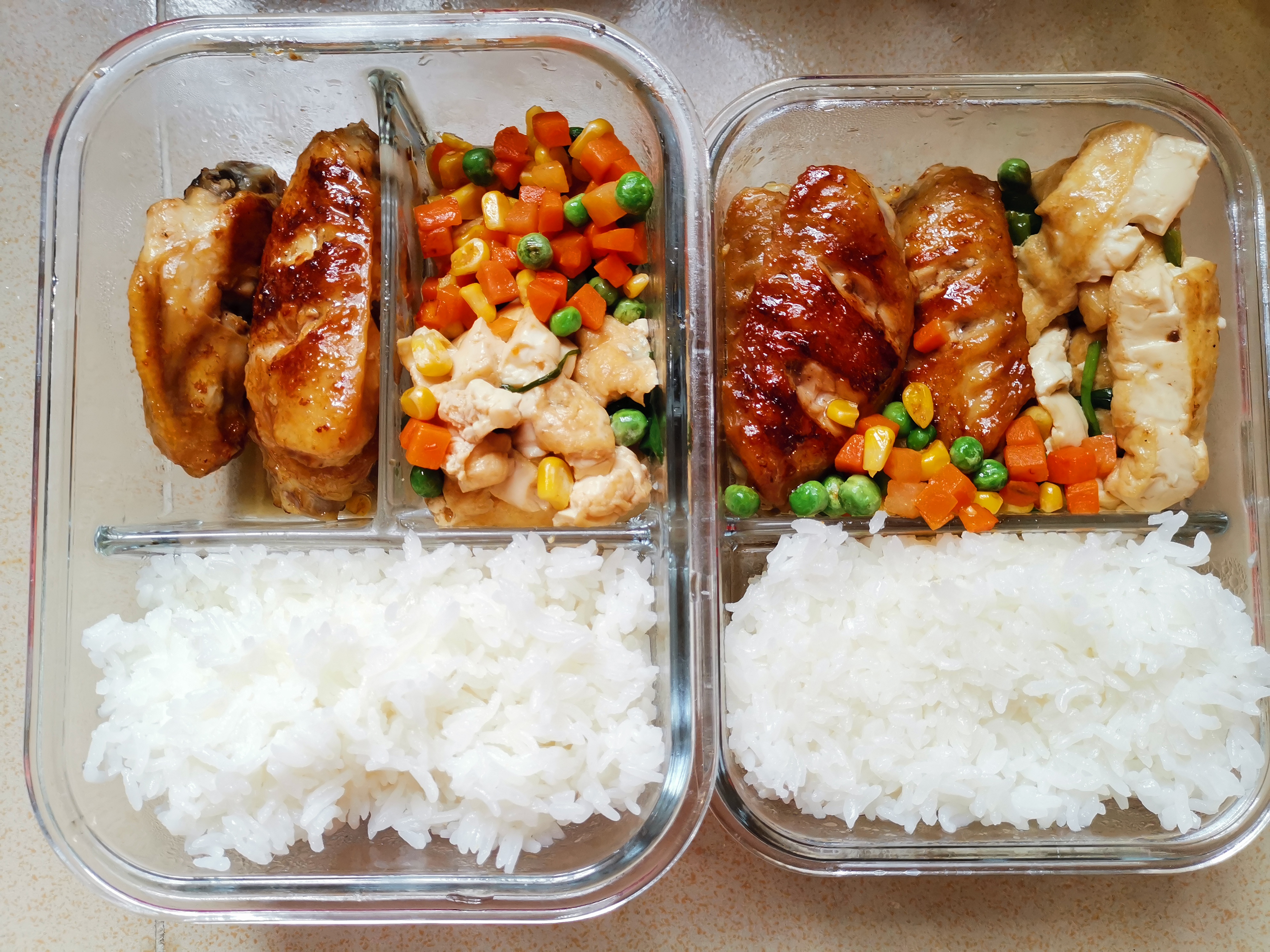 带饭日记|煎鸡翅+葱烧豆腐