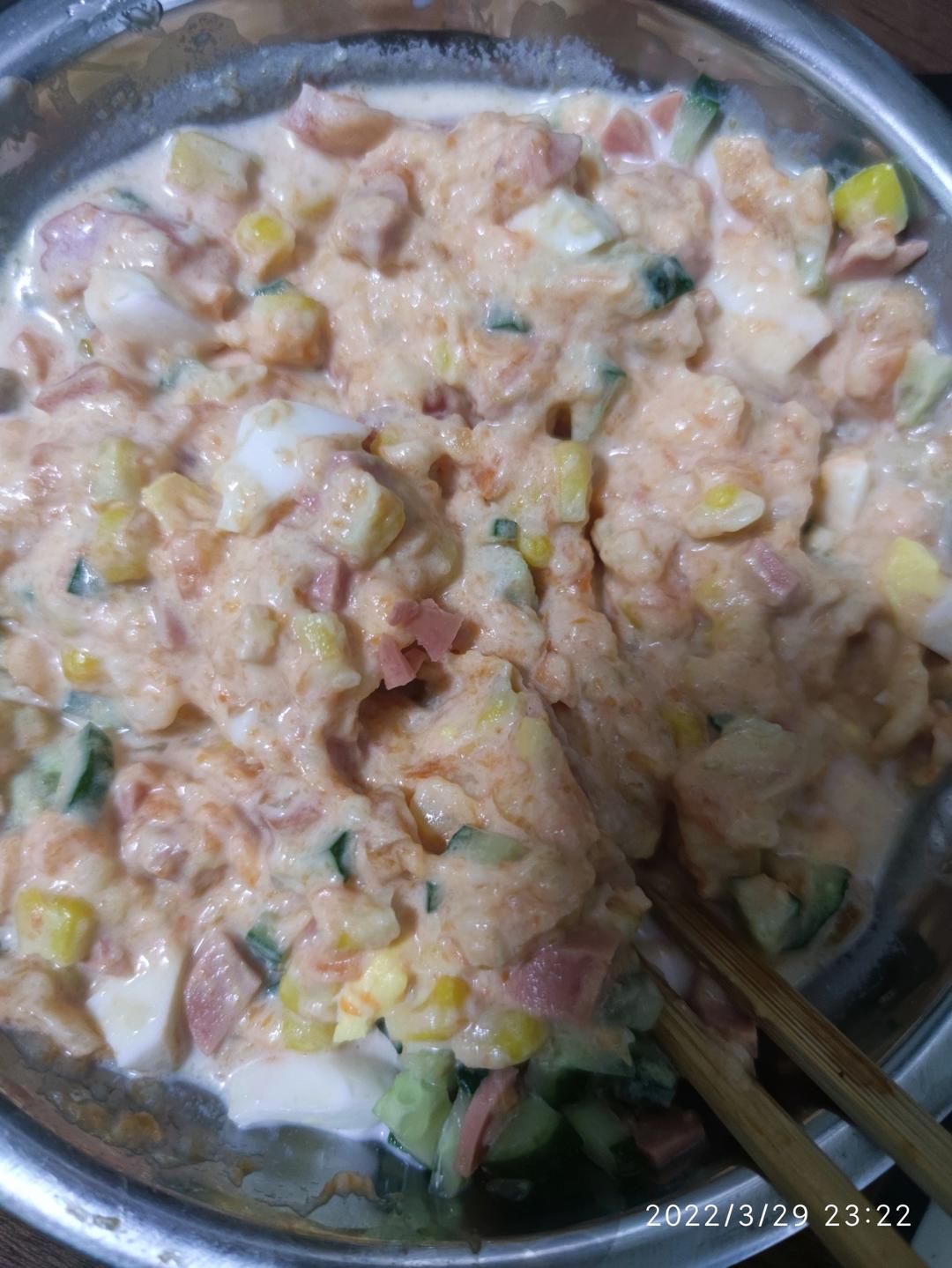日式土豆泥沙拉（简单易学、健身代餐）