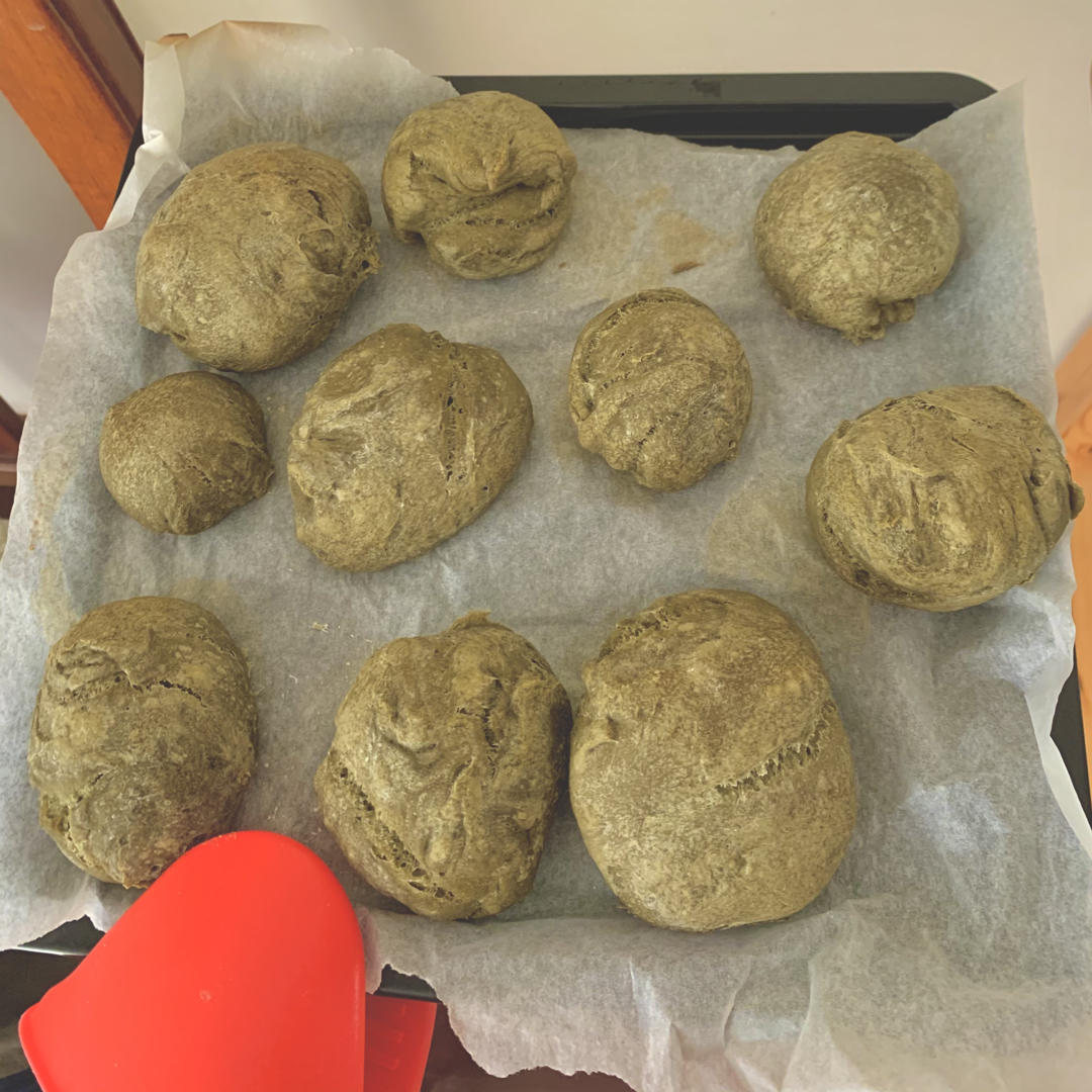 抹茶红豆面包（无油低热量）