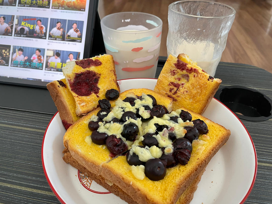 快手早餐 | 蛋奶烤吐司🍞松软可口 宝宝早餐