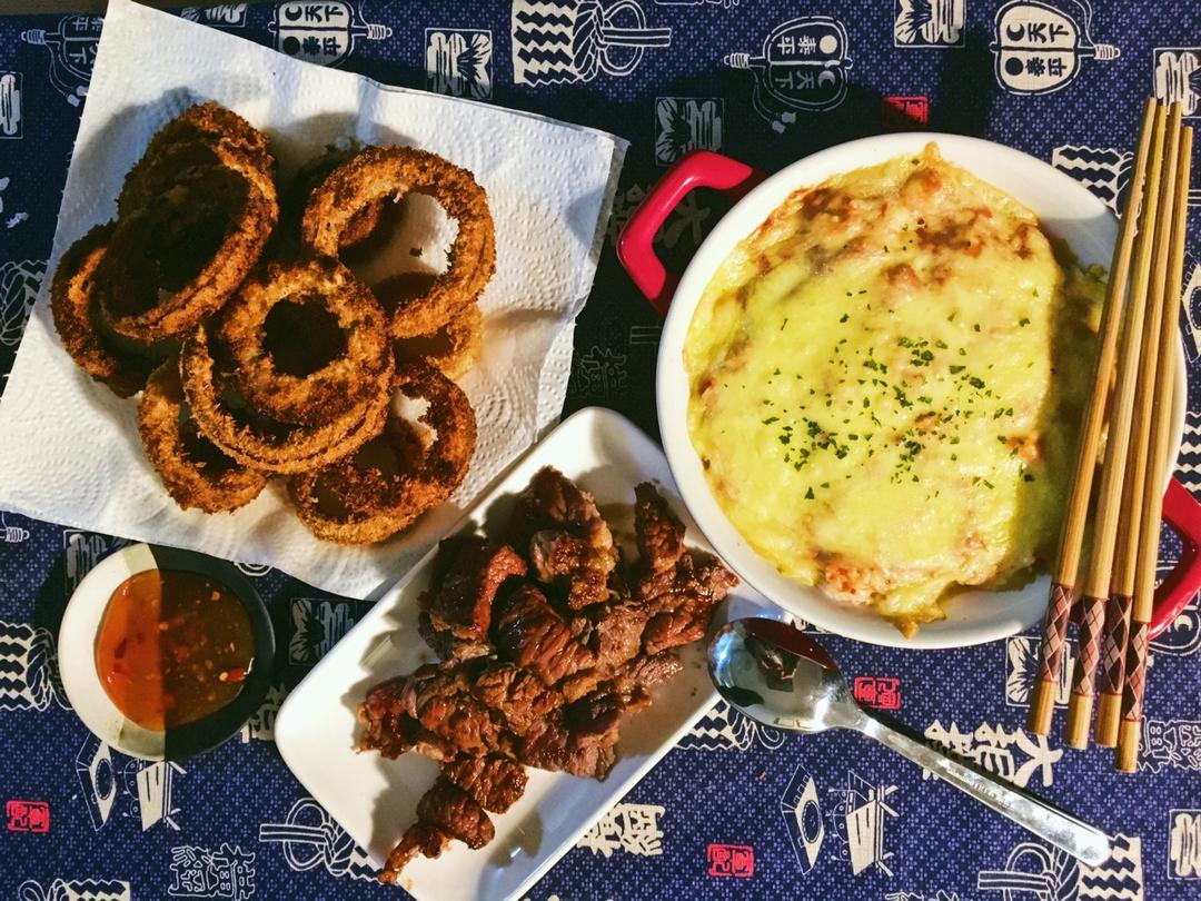 茄汁鸡肉虾仁焗饭