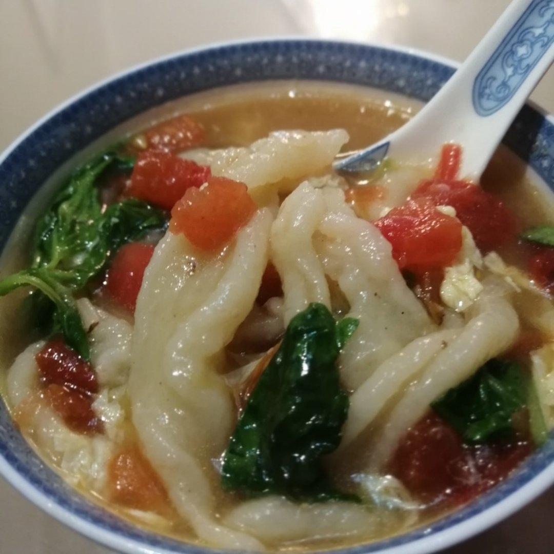 旧心2做的拨鱼面怪不怪似鱼不似鱼是面不是鱼