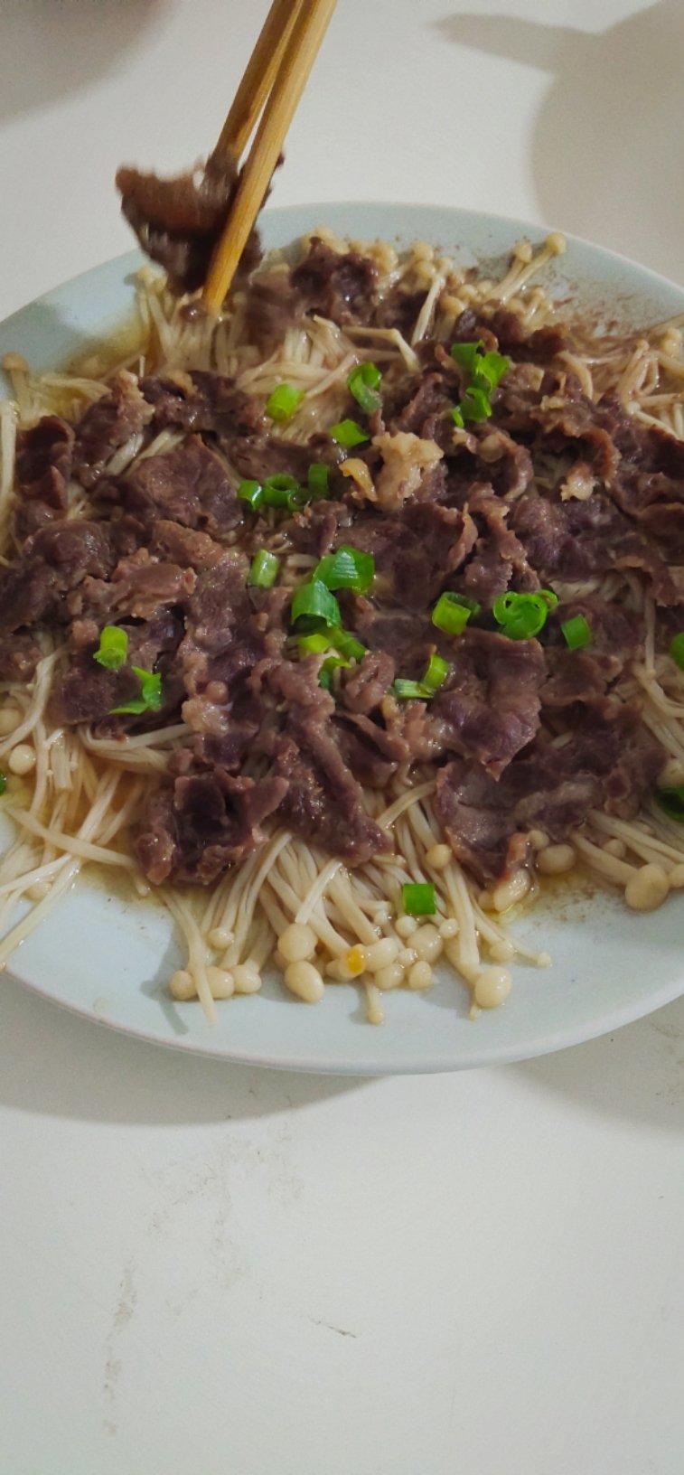 炒那我们就换蒸的02简单快手的金针菇蒸牛肉0909你值得拥有77