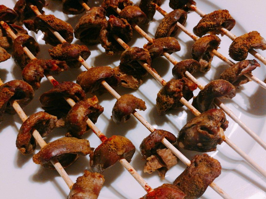 烤鸡心串
