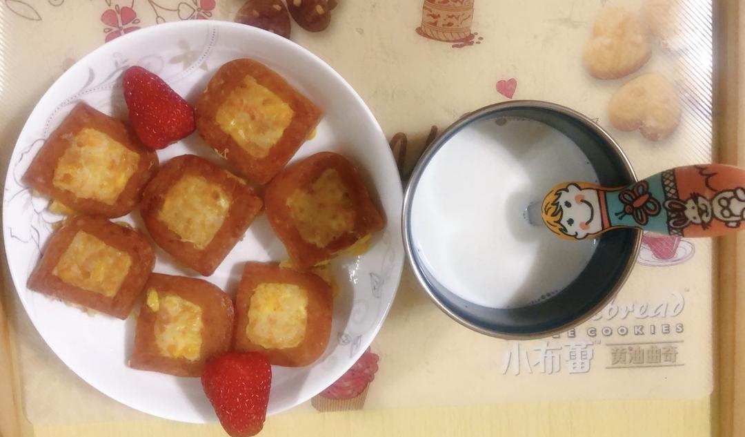 午餐肉米饼-隔夜米饭新吃法