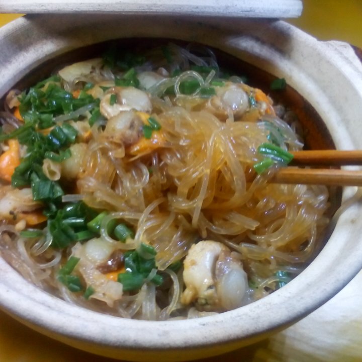 六星做的【曼食慢语】葱油扇贝粉丝煲