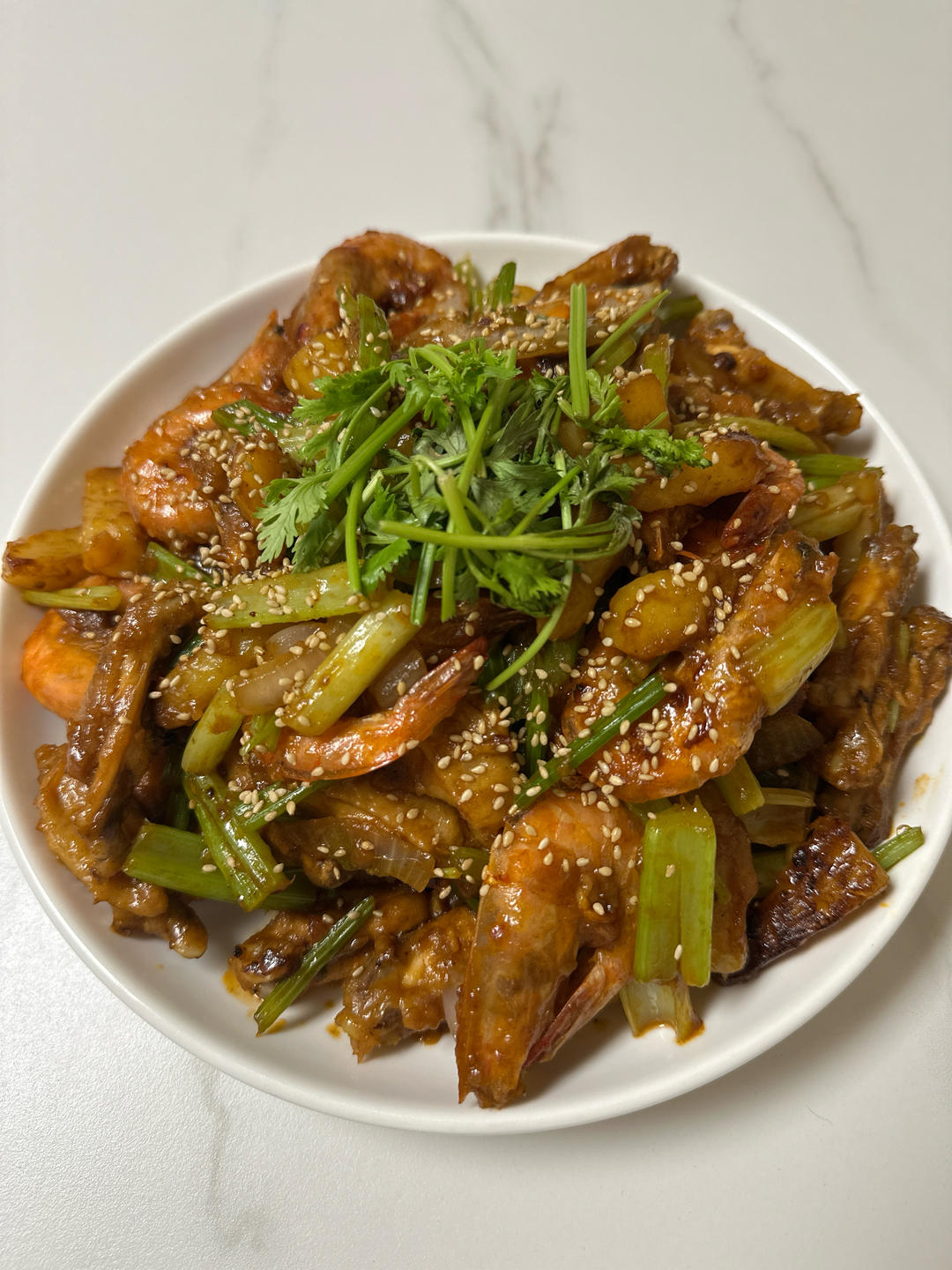 干锅鸡翅香辣虾🍤