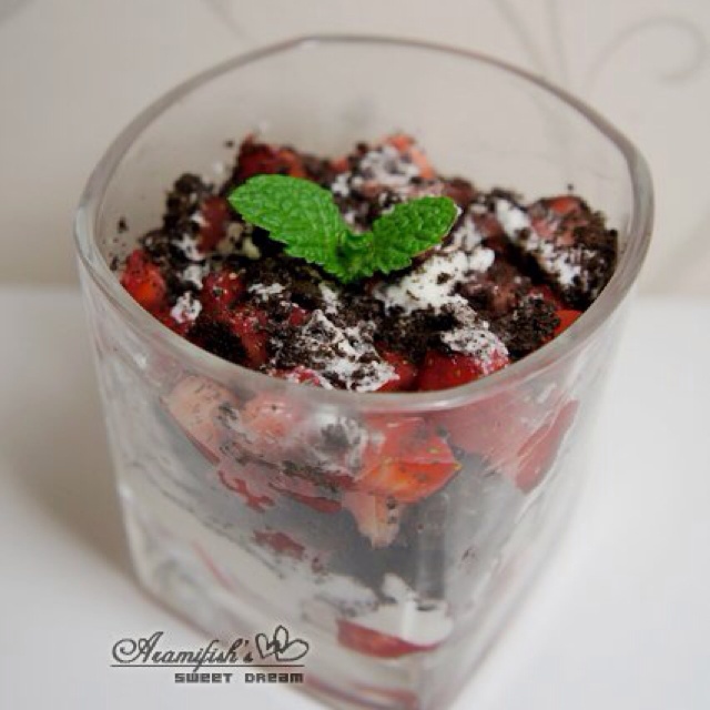 酸奶奥利奥水果盆栽