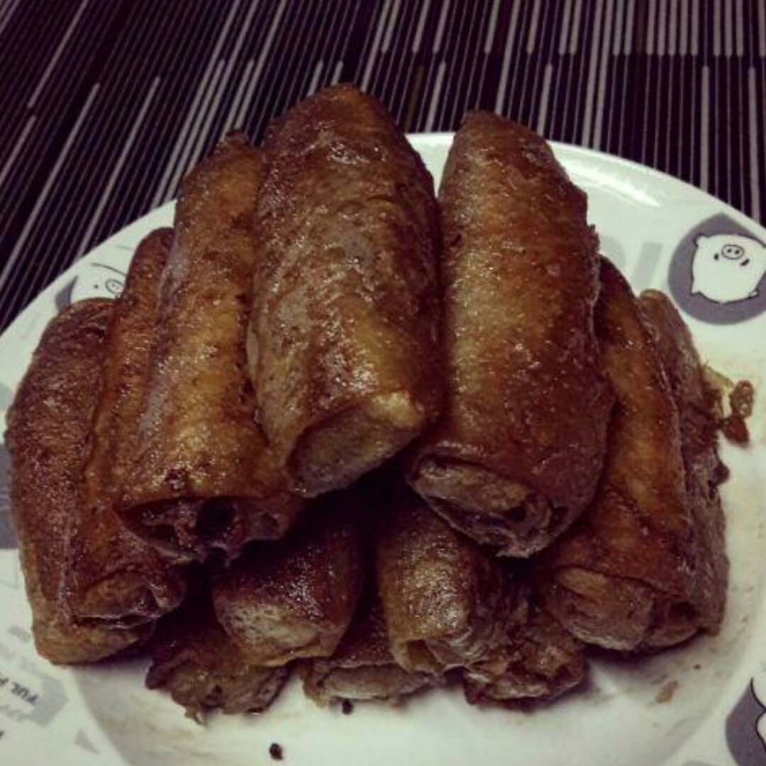 黄芽菜肉丝春卷