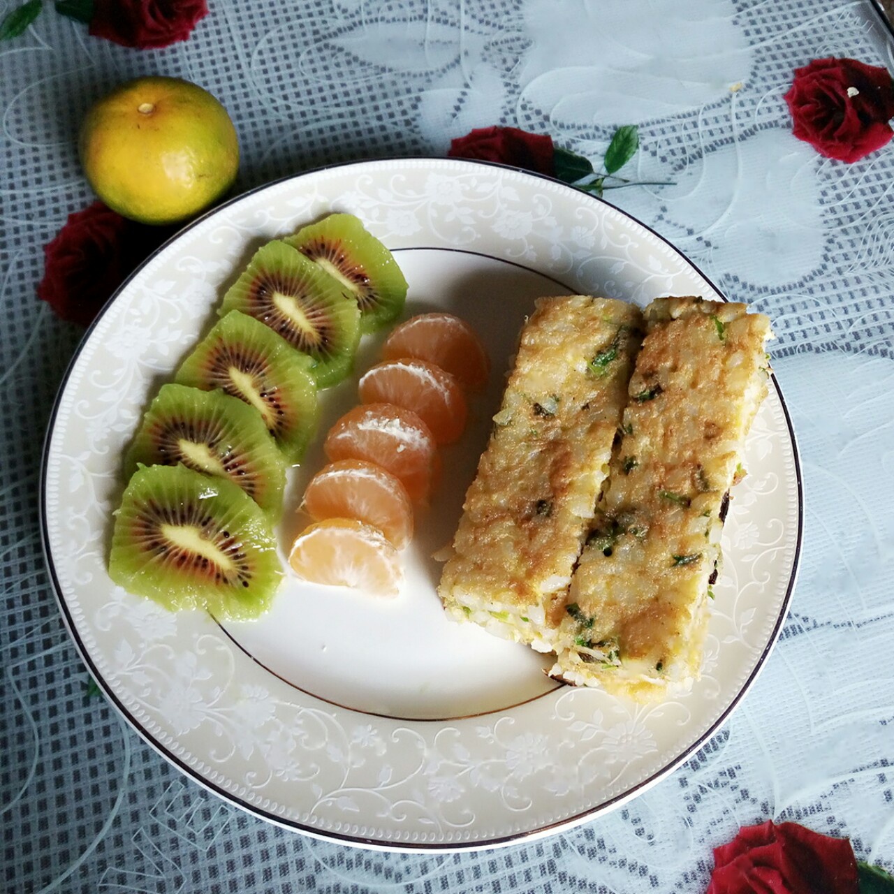 鸡蛋米饭饼——上班族快手早餐