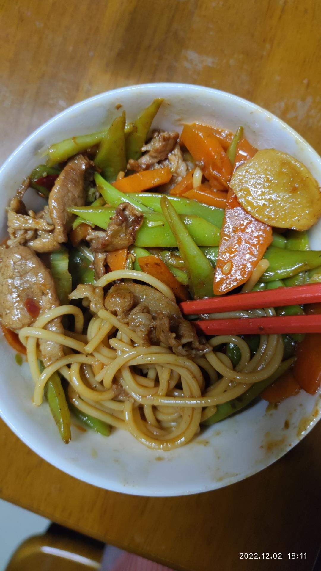 家庭版豆角焖面