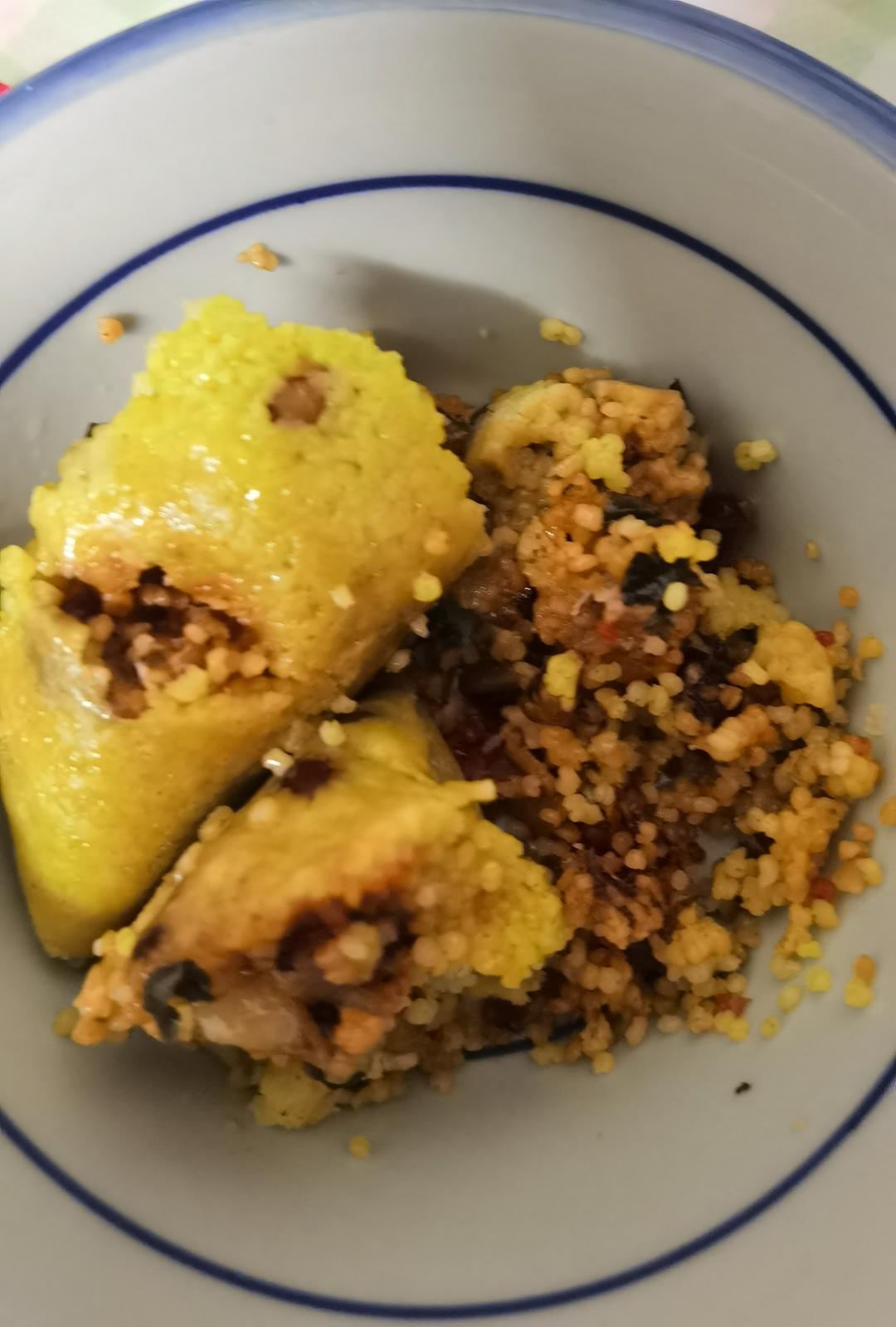 糯黄小米蜜枣粽-加各种豆