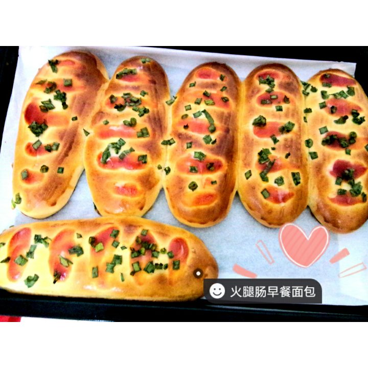 火腿肠早餐面包（一次发酵法）