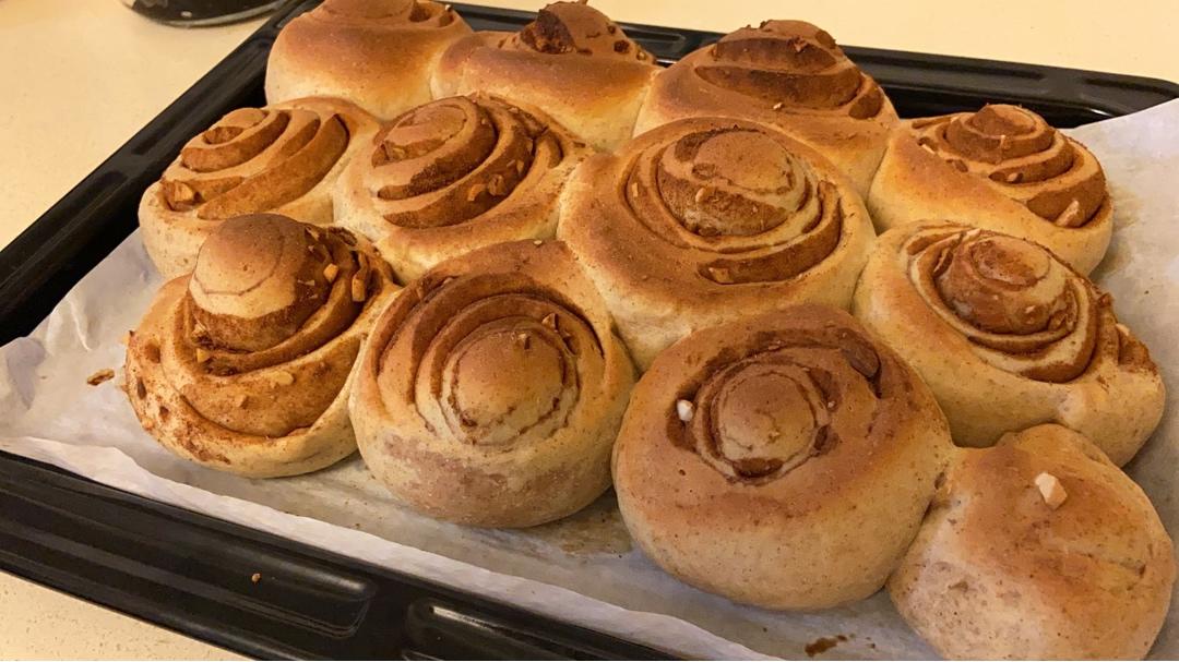 低油低糖版全麦肉桂卷