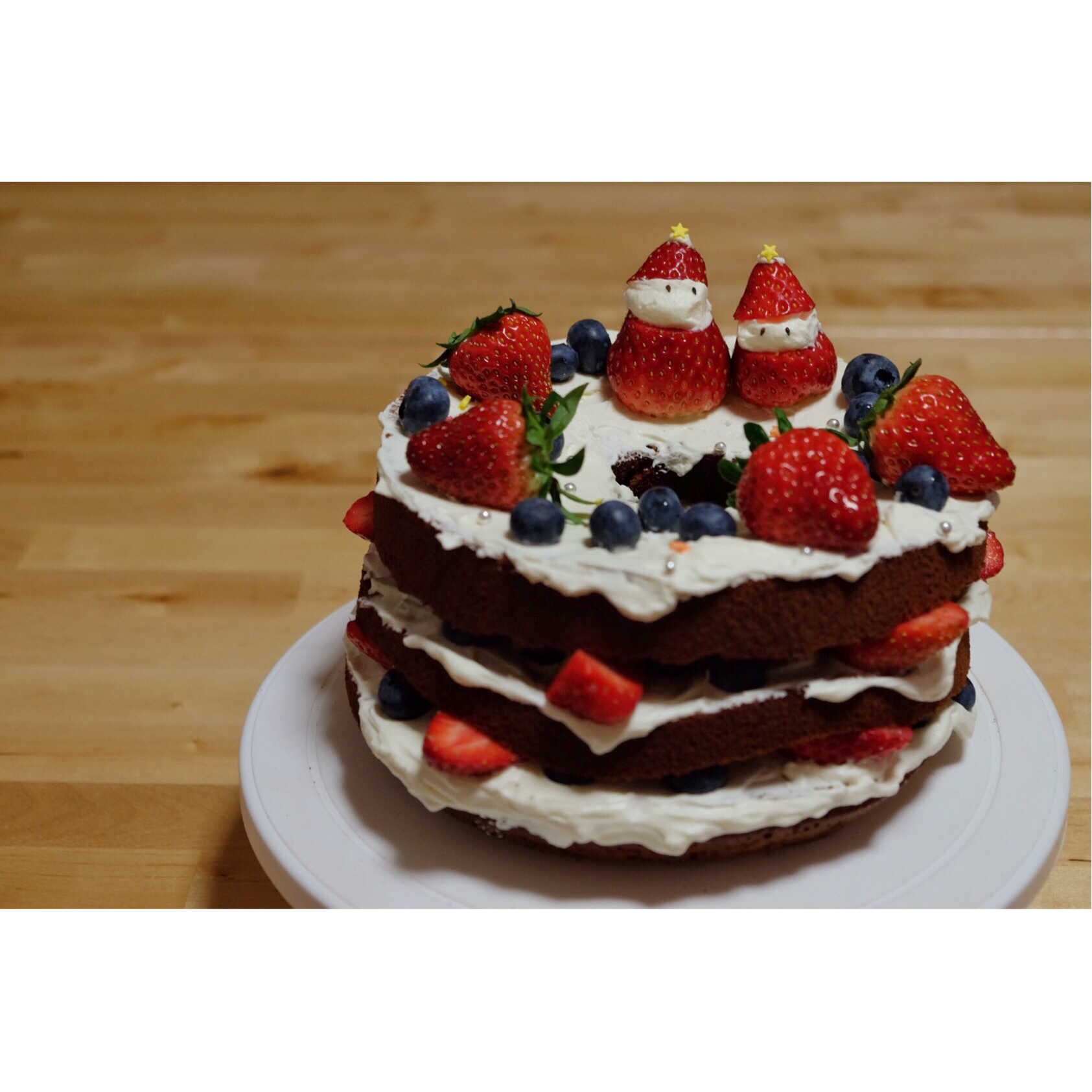 圣诞呆萌裸蛋糕