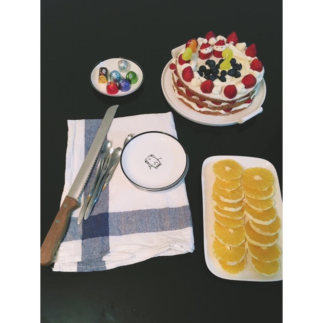 圣诞呆萌裸蛋糕