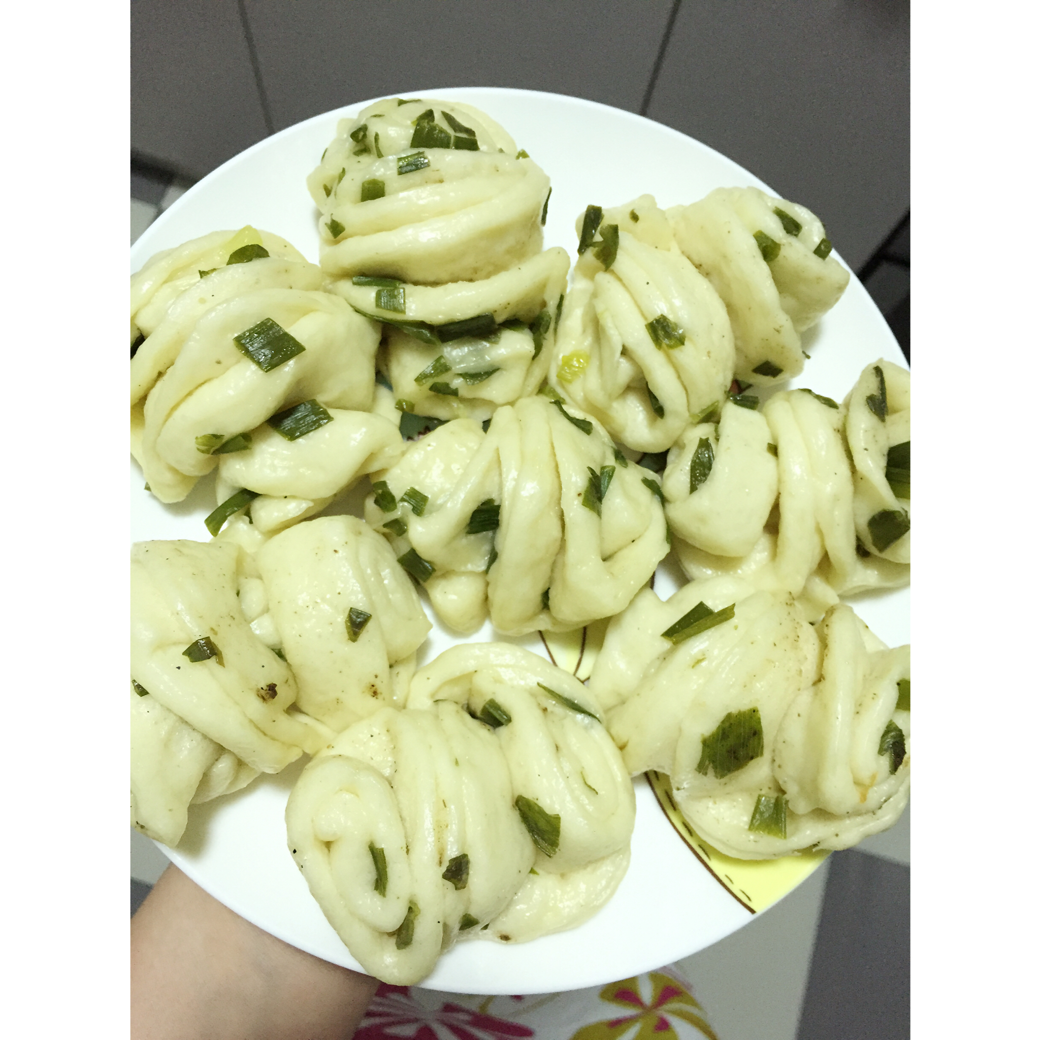 葱油椒盐花卷