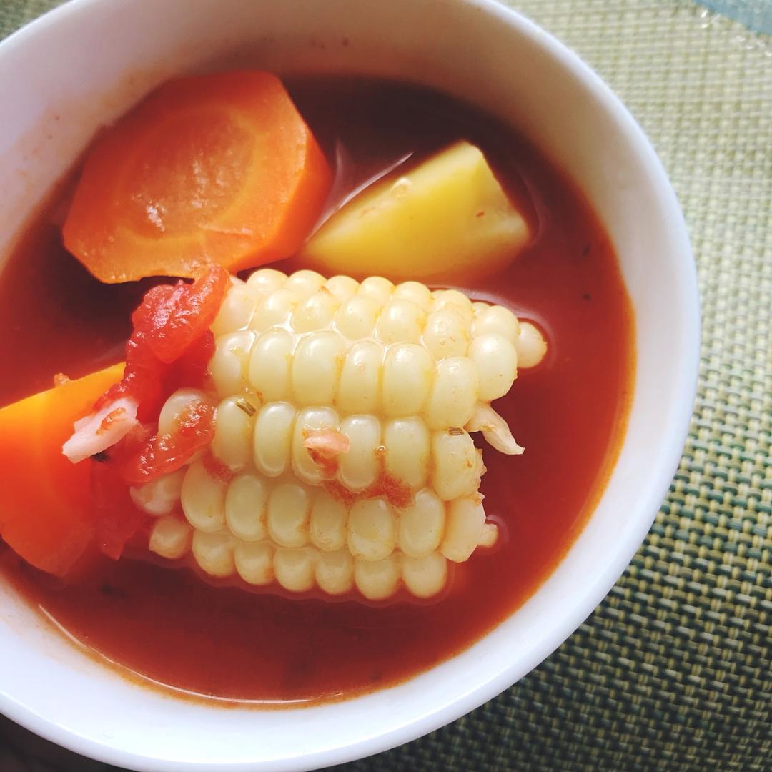 番茄土豆玉米排骨汤