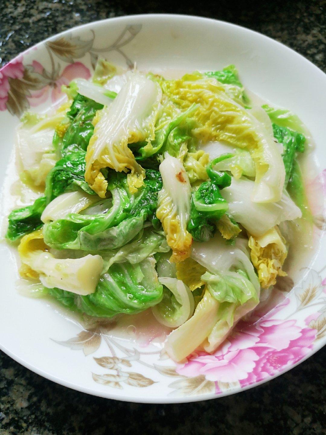 蓬安安做的食物本身的味道—清炒白菜