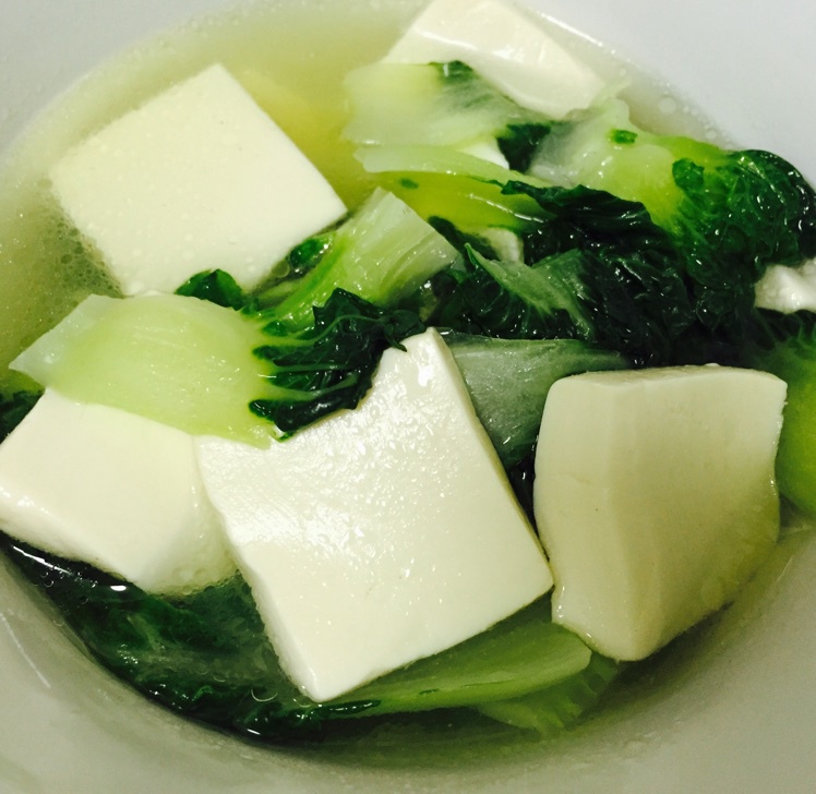 塌菜冻豆腐汤