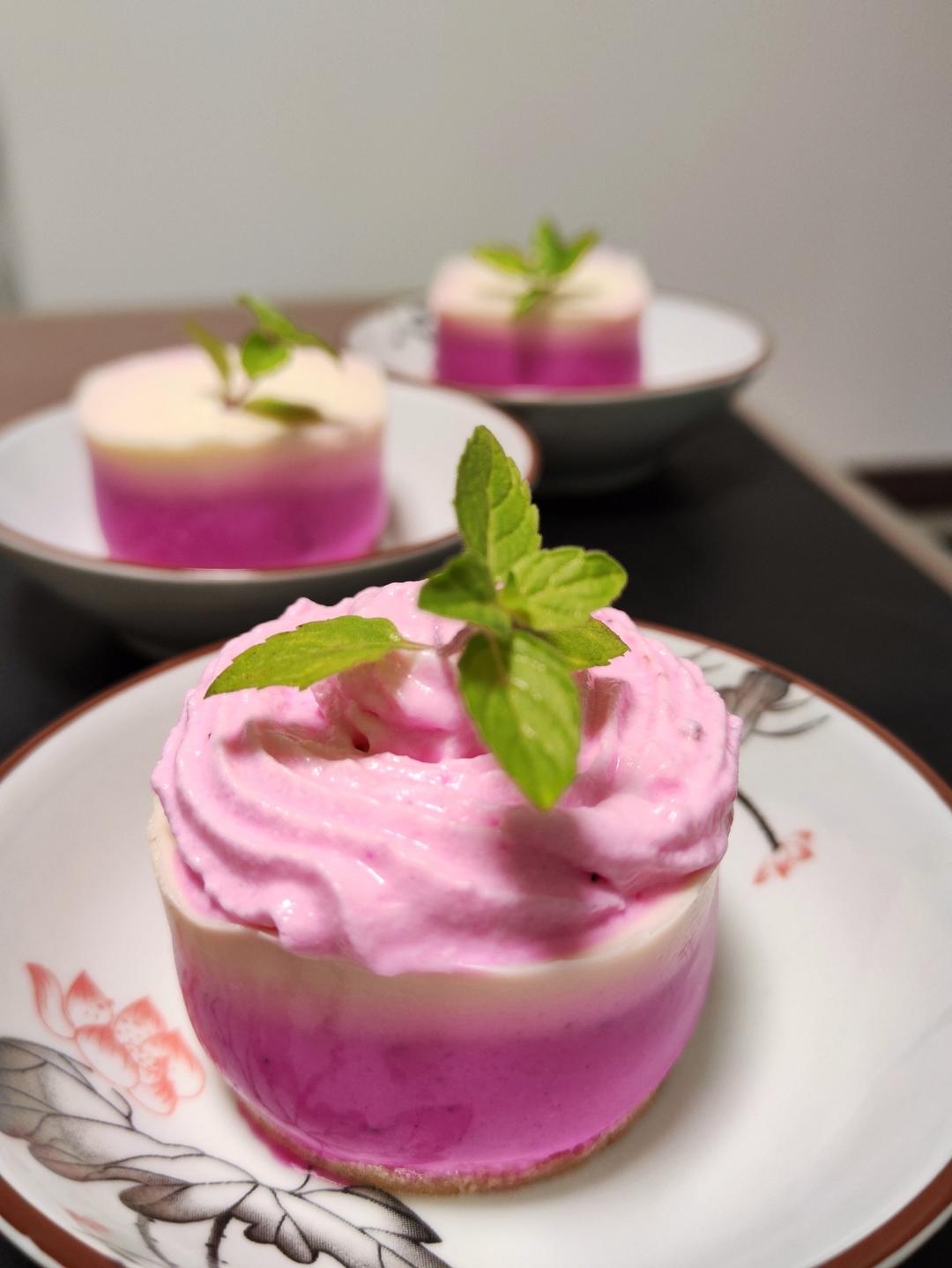 🌸酸奶火龙果纸杯慕斯|春日野餐甜品☀️