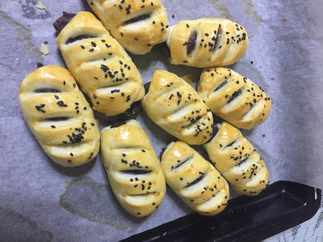 千层酥皮豆沙卷