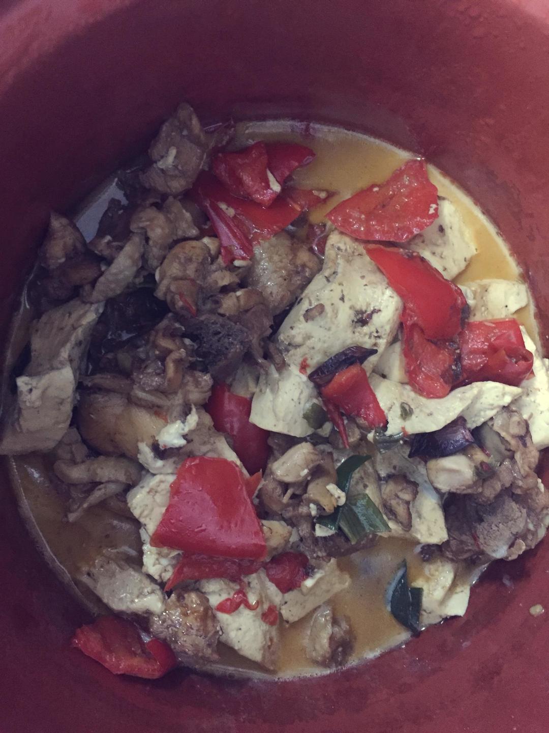 小鸡炖豆腐的做法