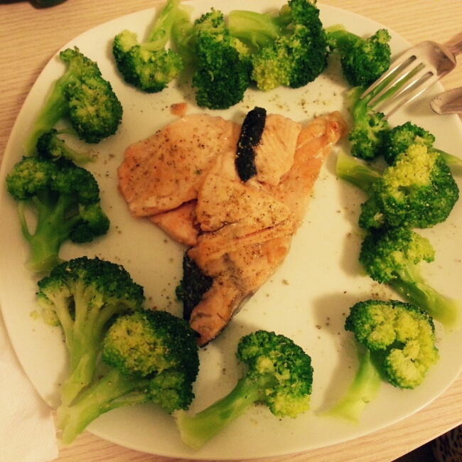 无油香煎三文鱼