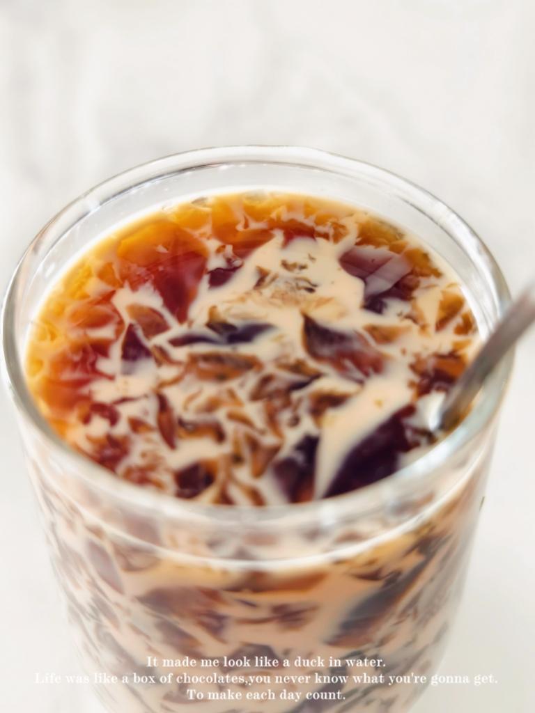 绝了❗️太好喝了｜超简单的咖啡冻焦糖奶茶