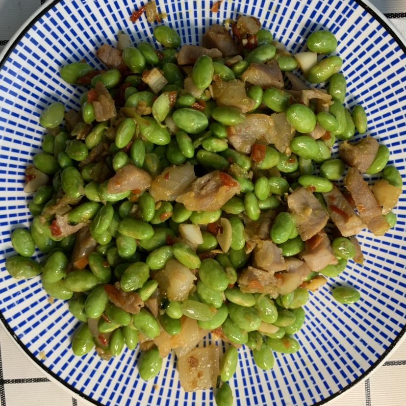 毛豆炒肉