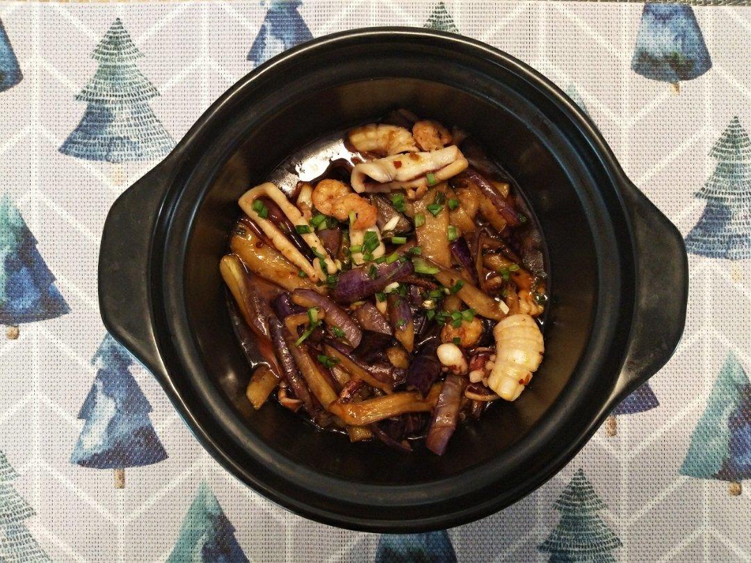 海鲜茄子煲