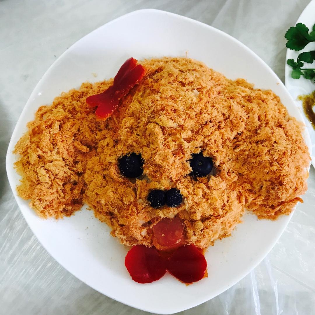 哄娃人气早餐【咸蛋黄肉松饭团】泰迪版-每天都是六一节