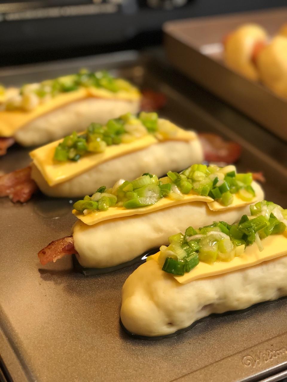 培根火腿香葱芝士面包